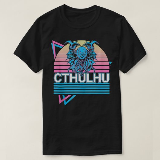 CthulhuホラーネクロノミコンモンスターロヴェクラフティアンR Tシャツ (デザイン正面)