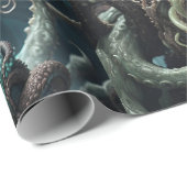 Cthulhuラベクラフトタコ怖いホラー ラッピングペーパー (ロールコーナー)