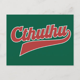 Cthulhuリーグスクリプト – ヴィンテージリッチレタリング シーズンポストカード