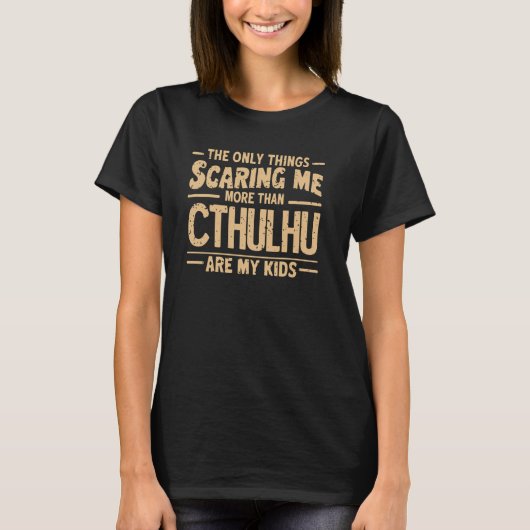 Cthulhu両親のジョーク、コズミックホラー父母 Tシャツ (正面)
