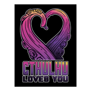 Cthulhu愛する触手ラベクラフト ポスター