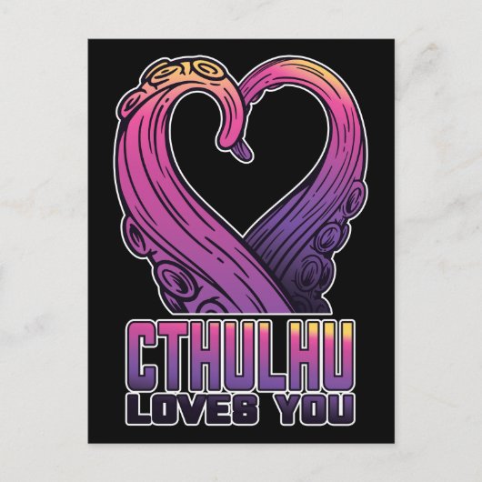 Cthulhu愛する触手ラベクラフト ポストカード (正面)