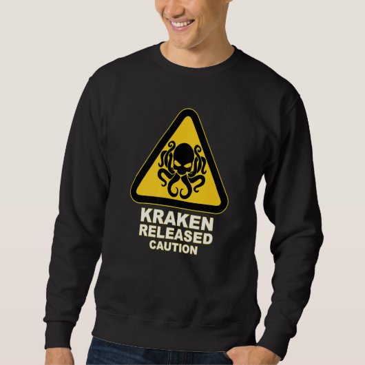 Cthulhu Caution Krakenがリリース警告した スウェットシャツ (正面)
