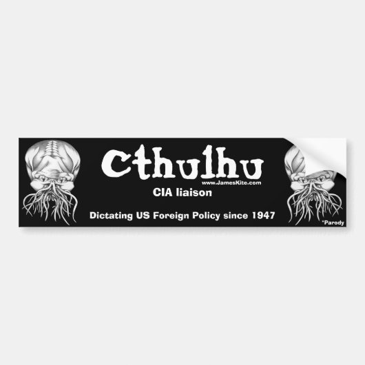 Cthulhu: CIAの連絡 バンパーステッカー (正面)