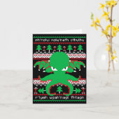 Cthulhu Cultist Christmas Cthulhu Ugly Christmas S カード (黄色い花)