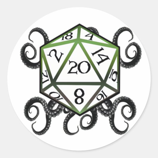Cthulhu D20シール ラウンドシール (正面)
