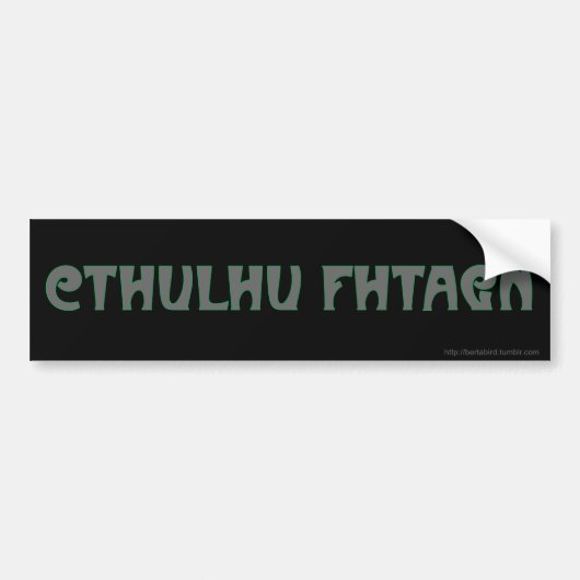 CTHULHU FHTAGNのバンパーステッカー バンパーステッカー (正面)
