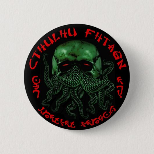 Cthulhu Fhtagnボタン 缶バッジ (正面)