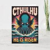 Cthulhu He Is Risen Easter Card カード (正面)