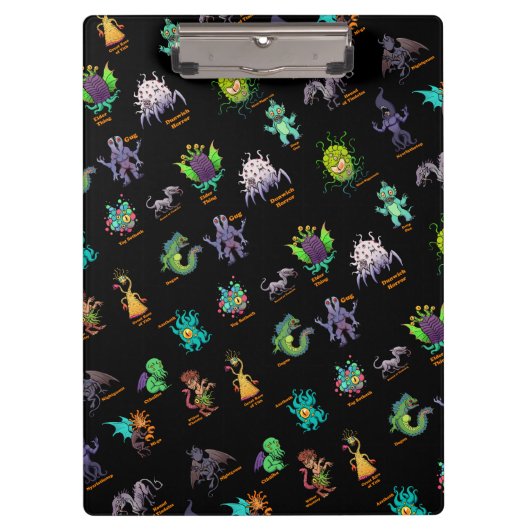 Cthulhu Lovecraft Mythosのチビ(小さくかわいく書いた感じ)の動物寓話集 クリップボード (正面)