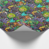 Cthulhu Lovecraft Mythosのチビ(小さくかわいく書いた感じ)の動物寓話集 ラッピングペーパー (角)