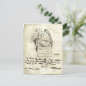 Cthulhu Sketch by Lovecraft Postcard ポストカード (スタンド正面)