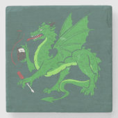 CTM "中世"デザインの石造りのコースター ストーンコースター (正面)