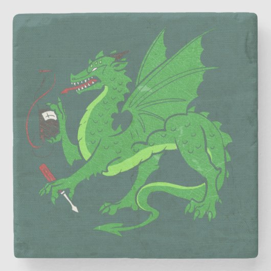 CTM "中世"デザインの石造りのコースター ストーンコースター (正面)