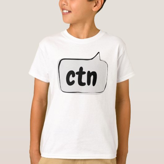 ctn音声バブル – 今は話せない tシャツ (正面)