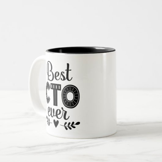 CTO最高の最高技術責任者 ツートーンマグカップ (正面左)