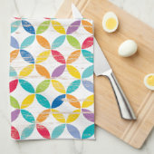 CTPによるUpcycleのスタイルの虹の円形浮彫り キッチンタオル (四つ折り)