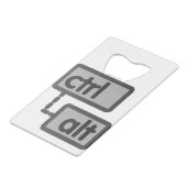 CtrlおよびAltボタン クレジットカード栓抜き (正面アングル)