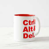 Ctrl及びAlt及びDel Mug ツートーンマグカップ (正面右)