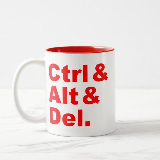 Ctrl及びAlt及びDel Mug ツートーンマグカップ (左)