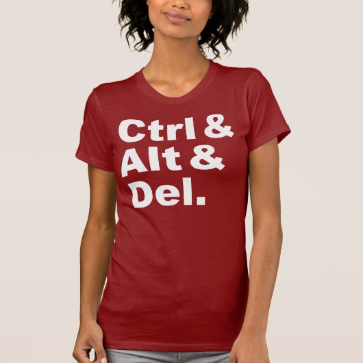 Ctrl及びAlt及びDel Shirt Tシャツ (正面)