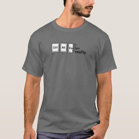 Ctrl Altエスケープ現実 Tシャツ (正面)