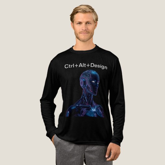 Ctrl+Alt+デザイン トライブレンドＴシャツ (正面全体)