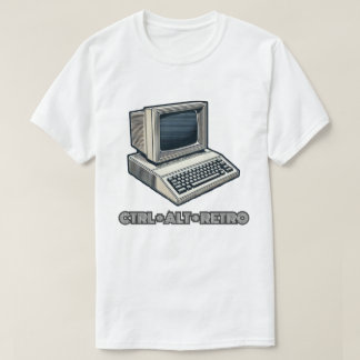 CTRL + ALT +レトロレトロPC Tシャツ