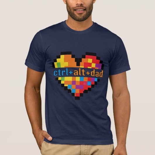 ctrl + alt + dad ゲイキー・ダッドTシャツ Tシャツ (正面)