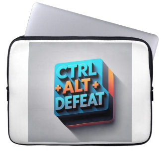 "Ctrl+Alt+Defeat" 皮肉デザイン ラップトップスリーブ