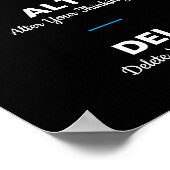 Ctrl Alt Delことわざやる気を起こさせる引用文 ポスター (角)