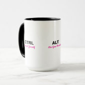 Ctrl Alt Delことわざやる気を起こさせる引用文 マグカップ (正面左)