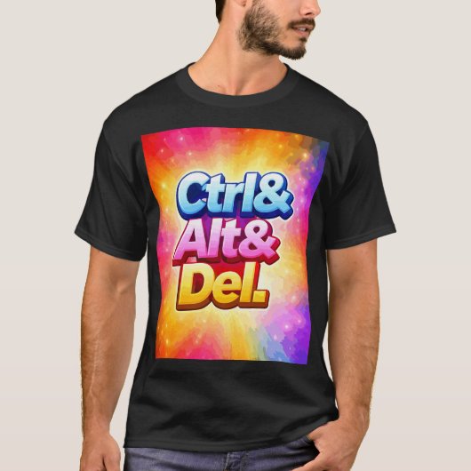 Ctrl Alt Del オタク Tシャツ (正面)