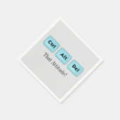 Ctrl Alt Del – カクテルおもしろいナプキン スタンダードカクテルナプキン (角)