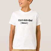 ctrl+alt+del、サイエンス新学期再起動シャツ tシャツ (正面)