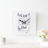 CTRL,ALT,DEL スクエア壁時計 (ホーム)