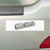 Ctrl Alt Del バンパーステッカー (車上)