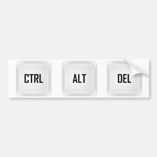 Ctrl Alt Del バンパーステッカー (正面)