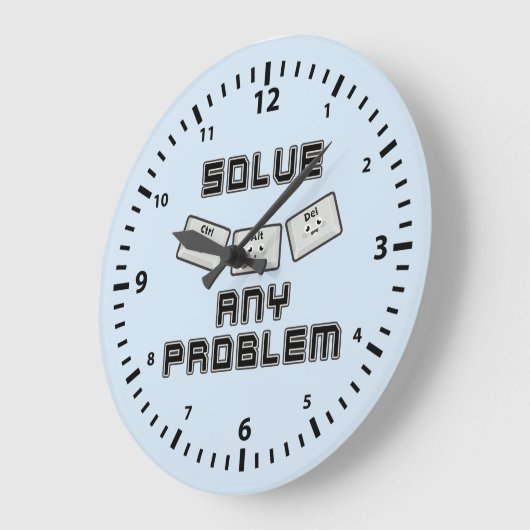 Ctrl Alt Del ラージ壁時計 (傾斜)