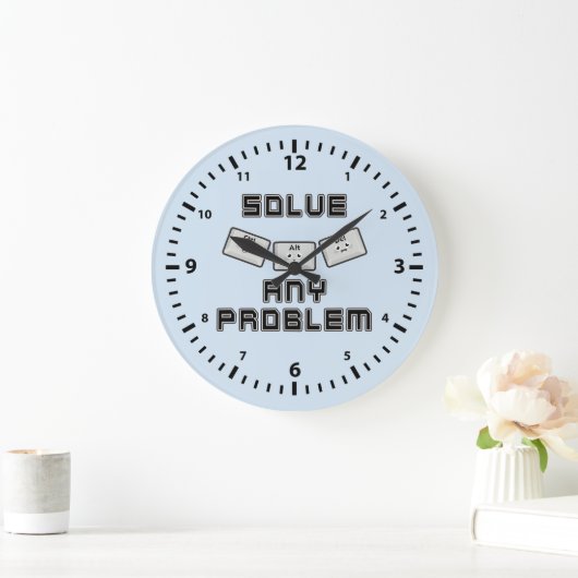 Ctrl Alt Del ラージ壁時計 (ホーム)