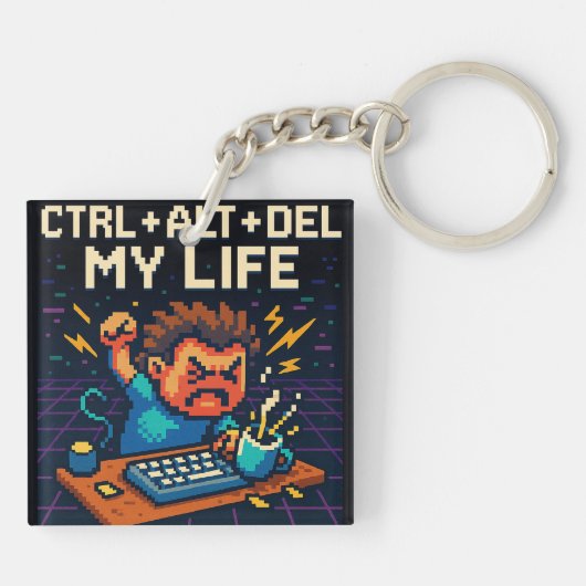 CTRL - ALT - DEL 私の人生 キーホルダー (裏面)