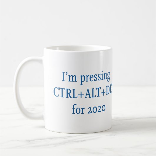 CTRL + ALT + DEL 2020 コーヒーマグカップ (左)