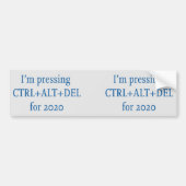CTRL + ALT + DEL 2020 バンパーステッカー (正面)