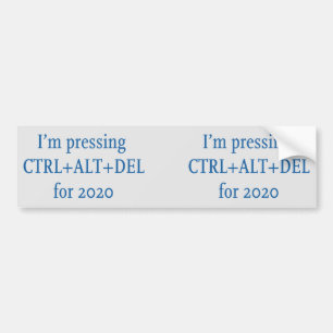 CTRL + ALT + DEL 2020 バンパーステッカー