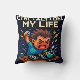 CTRL - ALT - DEL MY LIFE T-SHIRT クッション
