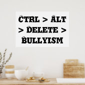 Ctrl > Alt > Delete > Bullyism -アンチいじめ ポスター (キッチン)