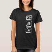 Ctrl+Alt+Delete Ctrl+Alt+Del 縦列 Tシャツ (正面)
