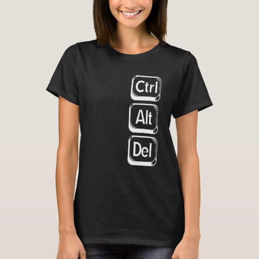 Ctrl+Alt+Delete Ctrl+Alt+Del 縦列 Tシャツ (正面)