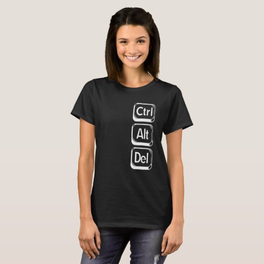 Ctrl+Alt+Delete Ctrl+Alt+Del 縦列 Tシャツ (正面フル)