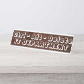 Ctrl Alt Delete - IT部門 デスクネームプレート (正面)